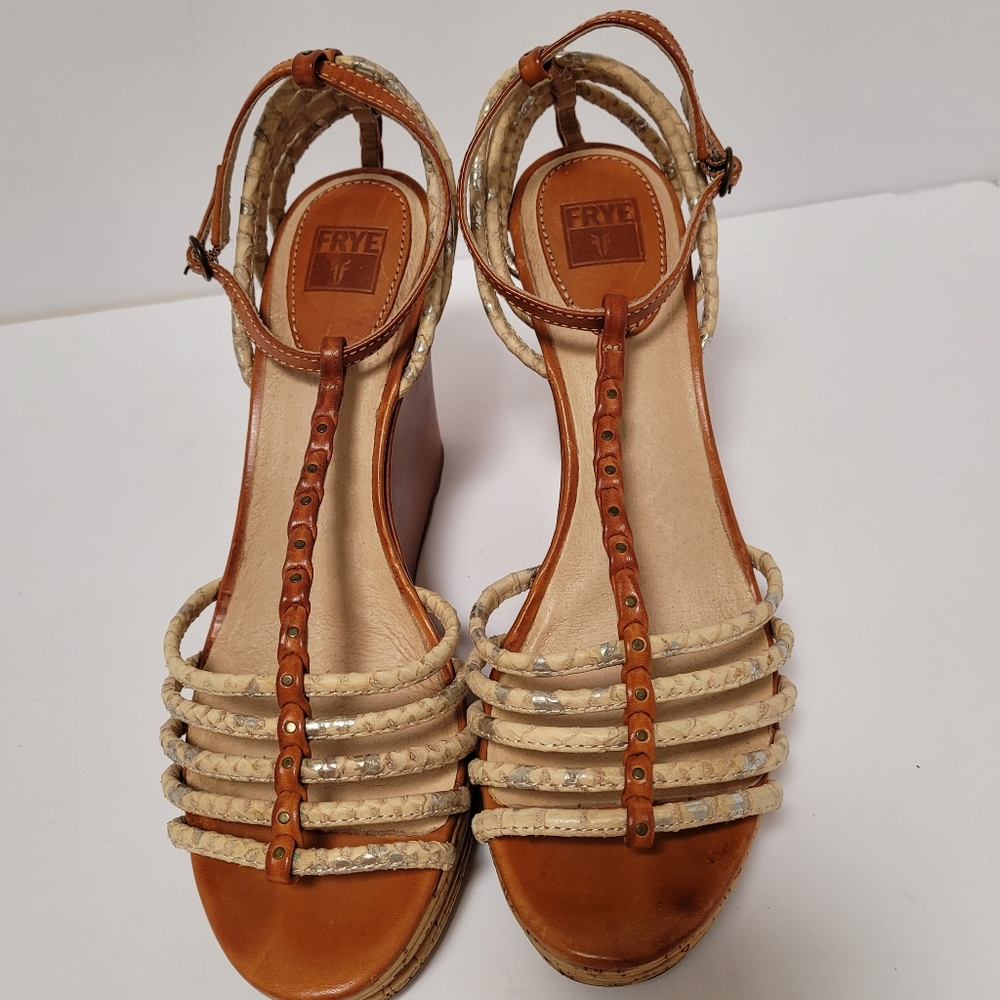 Frye Shay Strappy Wedge Sandal Shoes